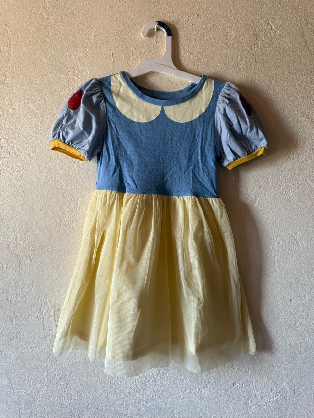 Girls Yellow & Blue Princess Costume Dress Snow White
